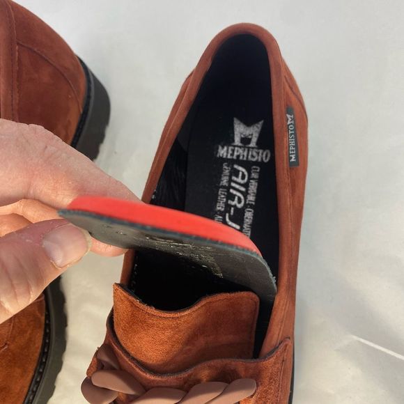 NWOT Mephisto Women's Salka Loafer Suede Rust Supportive Comfort Oxfords - Picture 8 of 14